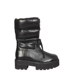 STUART WEITZMAN Padded Shaft Platform Lug Sole Boot Women BLACK Boots
